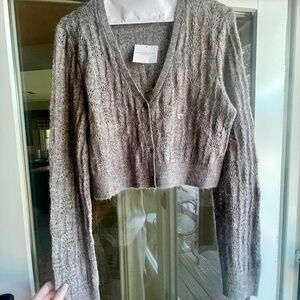 American Eagle Cropped Cardigan Sweater